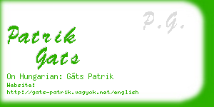 patrik gats business card